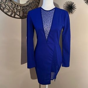 NWT Cobalt Bue V-Neck Plunge Dress